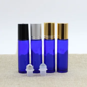 10 ml modra steklenička jeklo/steklo roll žogo za kremo za oči/serum/parfum/essentical olje,deodorant steklenico za nego kože pakiranje