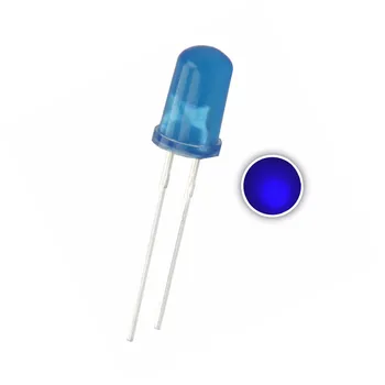 100 KOZARCEV 5 MM Modri LED Super Svetla Krog Skozi Luknjo v Preglednih Svetleče DIODE Žarnice Brezplačna Dostava