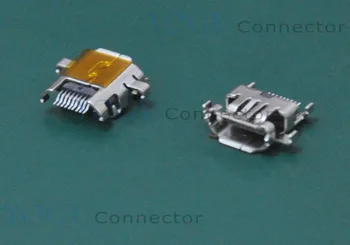 (10pcs/veliko) 7.5*7mm 9pin Ženski Tip-D HDMI Priključki, 4 Fiksne noge DIP, ki se Običajno uporabljajo pri tablični in prenosni računalnik