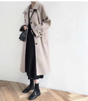 2019 jesen in zimo, volnene plašč ženski Dolgo Novi korejski temperament žensk priljubljena Vrhnja oblačila volnene coat Plus velikost Jopič 229