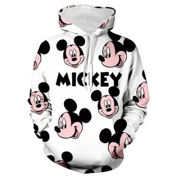 2022 Nove Ulične pulover s kapuco za Moške Sodijo Dolg Rokav Harajuku Disney Šiva in Mickey 3D Tiskanja Športna Majica Y2K