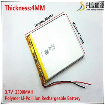 3,7 V 2500mAh 406270 Litij-Polymer Li-Po baterija li ionska Baterija za Polnjenje celic Za Mp3, MP4 MP5 GPS mobilni bluetooth