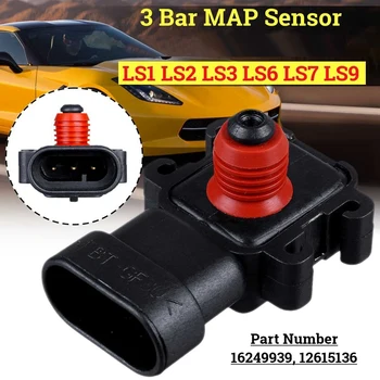 3 Bar Zraka Polnilnega Tlaka MAP Senzor za Chevrolet Silverado Primestnih Cadillac/GMC LS1 LS3 LS6 LS7 LS9 LQ4 LY6 12615136