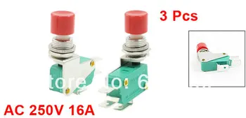 3 Kos / Veliko x 3 Zatiči Rdeče Signala Pritisni Gumb Trenutni Mini Mikro Stikalo SPDT 1 NE 1 NC DS438 KW3-0Z-2