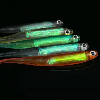 3D Ribe Rainbow Umetnih Vab 3g/10 cm Aluminijasto Folijo Graditi v Ročno Ribolov Mehke Vabe