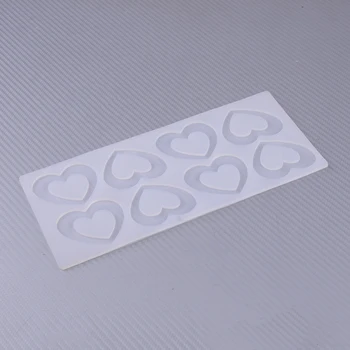 3D Srce Oblika Silicij Mat Čokolada Peko Plesen Bele 2.2 mm za Torto Pokrivalo Dekoracijo
