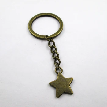 3pcs/veliko Starinsko Tibera bronasto Star 19x16mm čar keyring najboljše frined,za rojstni dan ,obesek keychain