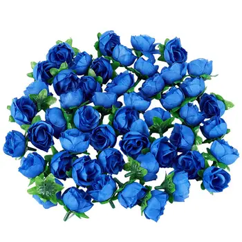 50 umetne vrtnice, 3 cm visok, poročna dekoracija, mornarsko modra