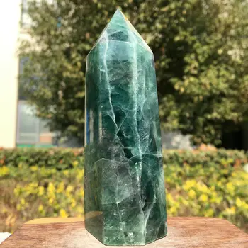 500-1000 Naravnih Fluorite Quartz Crystal Palico Točke Zdravljenja Obelisk Doma Dekoracijo