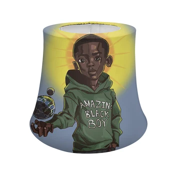 Afro Fantje 3D Tiskanja Lučka za Odtenek Kritje Odporne na Obrabo Stroj Lampshade Zajema Fit Namizne Svetilke/Stoječe Svetilke/namizne Svetilke, Luči Pokrov