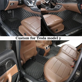 Avto Talna Obloga Za Tesla Model Y Odeje Plošča Zaščitna Ploščica Premije Po Meri Usnje Stopala Preprogo Dodatki