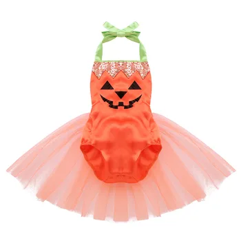 Baby Dekle Halloween Kostum Povodcem Tutu Zanko Bučna Jelenov Cvetlični Jumpsuit Božični Kostum Cosplay Princesa Obleko Oblačila