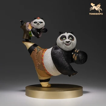 Baker Obrti Kitajski Risani Film Znak Kung Fu Panda Srčkan Bronasti Kip 