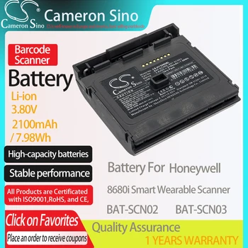 CameronSino Baterija za Honeywell 8680i 8680i Smart Nosljivi Optičnega ustreza Honeywell BAT-SCN02 BAT-SCN03 črtne kode Skener baterije