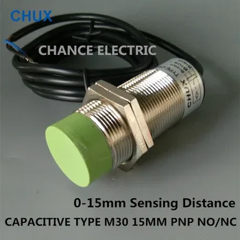 CHUX Kapacitivni Bližine Stikalo Non-flush Vrsto 15 mm Zaznavanje Razdalje CM30-15-DPA/DPB NI NC Tekoče Ravni PNP Senzor