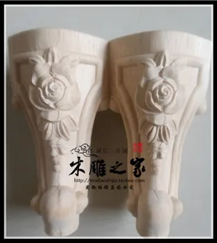 Dongyang woodcarving Evropske Peony Rose desk blata stopala stopalo pohištvo omara za mizo v kotu noge tiger vklesan kavč noge
