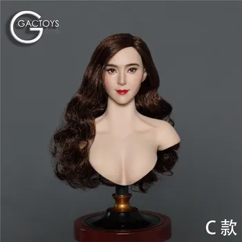 GACTOYS GC041 1/6 Obseg ženski vojaki Azija Fan Bingbing Vsadek lase glavo skulptura fit 12 cm dejanje slika lutka telo