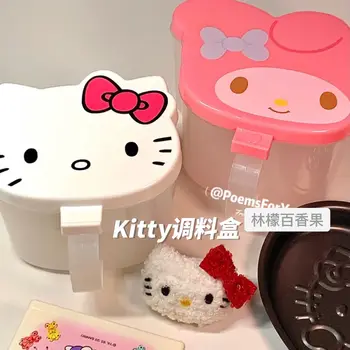 Hello Kitty Začimbe Polje Anime Lepe Melodije Kuhinjski Pribor, Začimbe Polje Plastike, Začimbe Škatla Za Shranjevanje