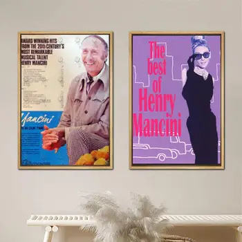 Henry Mancini Plakat Slikarstvo 24x36 Wall Art Platna, Plakati, soba dekor Sodobna Družina spalnica Dekoracijo Umetnosti stenski dekor
