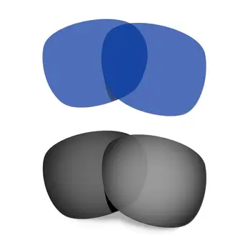 HKUCO Za Garažna Rock sončna Očala Zamenjava Polarizirana Leče, 2 Para - Black&Pregledno Modra