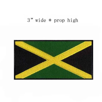 Jamajka Železa Na Vezenje Zastavo Obliži Logotipi 3