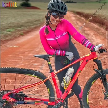 Kafitt Ženske Roza Dolgo Kolesarjenje, Triatlon Oblačila Skinsuit Določa 20 D Pad 2022 Macaquinho Ciclismo Feminino Jumpsuit Kompleti Poletje