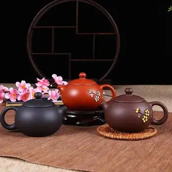 Kitajski Yixing Zisha Gline, Keramike, Čajnik Vijolično Ročno Plum Blossom Teakettle