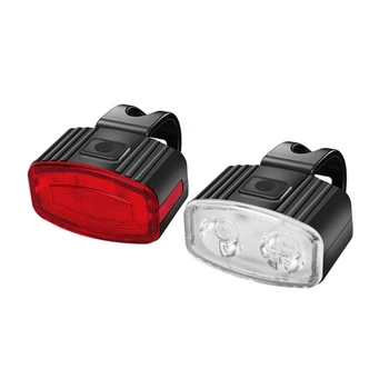 Kolesarske Luči IPX4 Nepremočljiva Kolesarske Luči, USB Polnilne Kolesa-Prednji Žarometi-in Nazaj Luč za Nočno Vožnjo