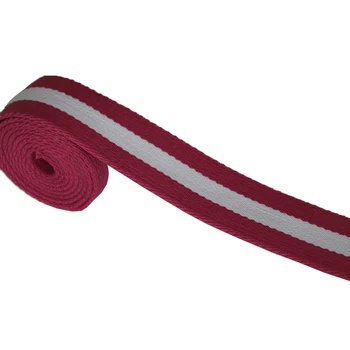 liman traku tovarne, vroče prodaje bombažne tkanine, rdeče/bele barve 38 mm 1.5 inch 2.2 mm težke debele tkanine traku za vrečko trak
