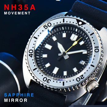 Luksuzni moške gledajo 45MM big abalone mehanske moški gledajo na Japonskem NH36A sterilne izbiranje safir ogledalo potapljač nepremočljiva watch