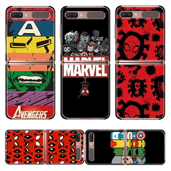 Marvel Avengers Risanke Logotip Za Samsung Galaxy Ž Flip 3 5G Black, Mobilni Shockproof Težko Capa Fundas Primeru Telefon