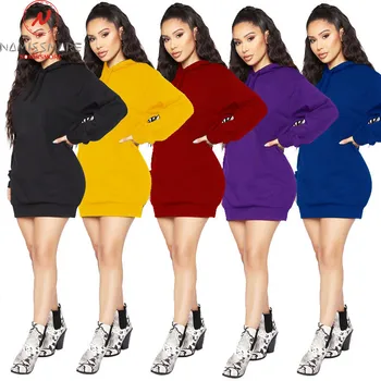 Moda za Ženske Barva Hoodies za Ulične Hooded Design Povoj Dekor O-Vratu Dolg Rokav Pomlad Jesen Priložnostne Dolgo Vrh