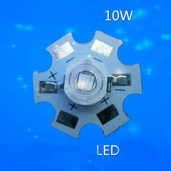 MODRA Ultra svetla 10W Blu ray high power LED lučka kroglice z 20mm aluminijasto ploščo za Nočni ribolov svetilka razsvetljave 10pcs