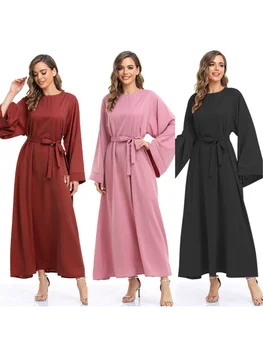 Muslimansko Obleko Ženske Oversize Ženski Dres Hussegken Vezna Obleko Pomlad&jeseni Abaya Femme Black Abaya turške Obleke Skromen
