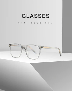 Najnovejše Design Unisex Prozorni Kvadrat Očala TR90 Optična Očala Proti Blue Ray Očala