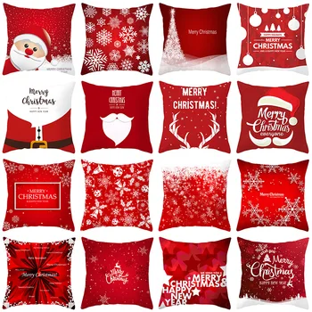Nova Rdeča Božič Blazine Primeru Snežinke Dreves Tiskanja Blazino Blazine Primerih Božič Dekorativni Kavč Kavč Vrgel Blazine Primeru