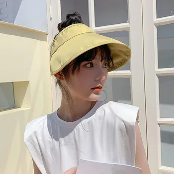 Novi Japonski UV Anti-ultravijolično Prazno cilinder Ženske korejski Tanke Dihanje Topless Sonce Klobuki Poleti na Prostem Kape za zaščito pred soncem