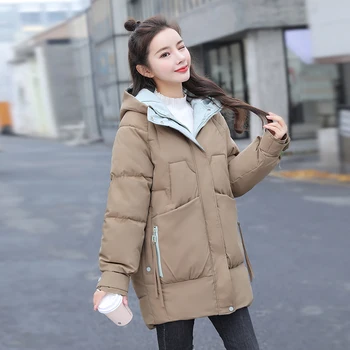 Novo leto 2020, za ženske kratke jakna pozimi debele hooded bombaž, oblazinjeni suknjič ženske korejski svoboden navzdol bombaž parka ženske prevelik plašč