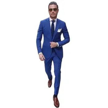 Novo moško Obleko Smolking Noivo Terno Slim Fit Easculino Večerne Obleke Za Moške, dvodelno obleko (suknjič + hlače) moški barva fo