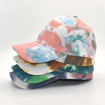 Novo tie dye baseball skp moške in ženske, modni trend raca klobuk na prostem prosti čas klobuk v pomlad in poletje skp