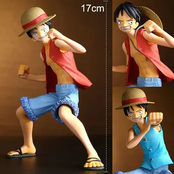 Promocija !!! Novi Anime Enem Kosu Opica.D.Luffy 2FACE &2 barva obleke PVC Akcijska Figura Model 17 cm brinquedos Brezplačna Dostava