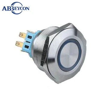 SET129 Visoke kakovosti IP67 osvetljen obroč LED napeljave preklop velikih 30 mm montažni gumb stikalo