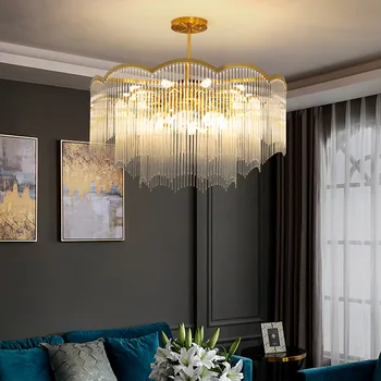 Sodobna kristalno steklo led lestenec preprost dnevni sobi, spalnica, jedilnica razkošje svetlobe oblikovalec zlati lestenec Lestenec