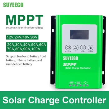 SUYEEGO MPPT Solarni Regulator 30A 12V 20A 24V Sončne celice, Regulator PV Vnos 72V 100V LCD-Zaslon Podporo li Baterije dc dc