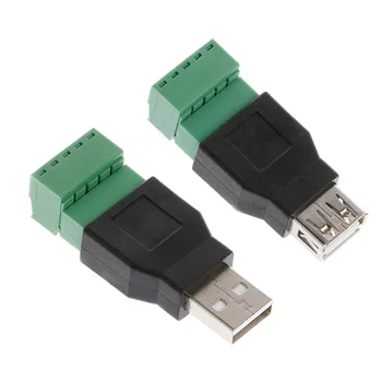 USB 2.0 Tip A, da 5P Vijak Ščit Terminal Priključite Moški/Ženski Konektor
