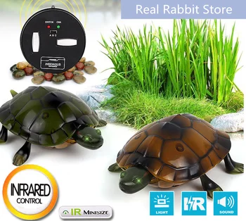 [Zabavno] Trik elektronski pet RC simulacije sound & light Tortoise robot model potegavščina igrača daljinski nadzor pametne živali otroci darilo