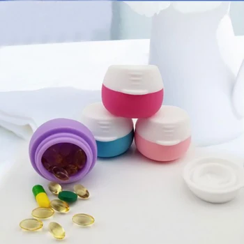Zunanji Potovanja Silikonski Pakiranje Polje Prenosna Barve Kozmetika Škatla Za Shranjevanje Nakita Pill Box Krema Mavca Polje Debelo