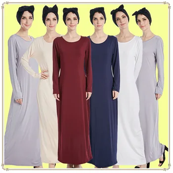 Ženske Dno Obleko Mleka Vlaken Dolgo Vestidos Doma Dnevno Loungewear Musulmane Baju Kurung Abaya Savdska Arabija Ramadana Haljo Obleke